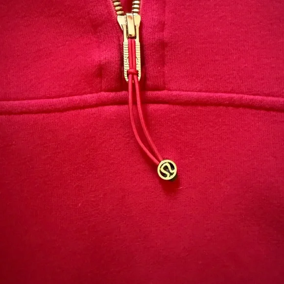 Lululemon Scuba Oversized Half Zip Hoodie Dark Red M - Picture 5 of 8